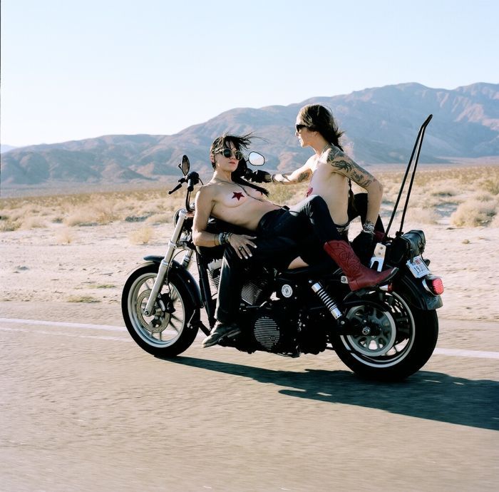 Girls on a motorcycle in Aomyn