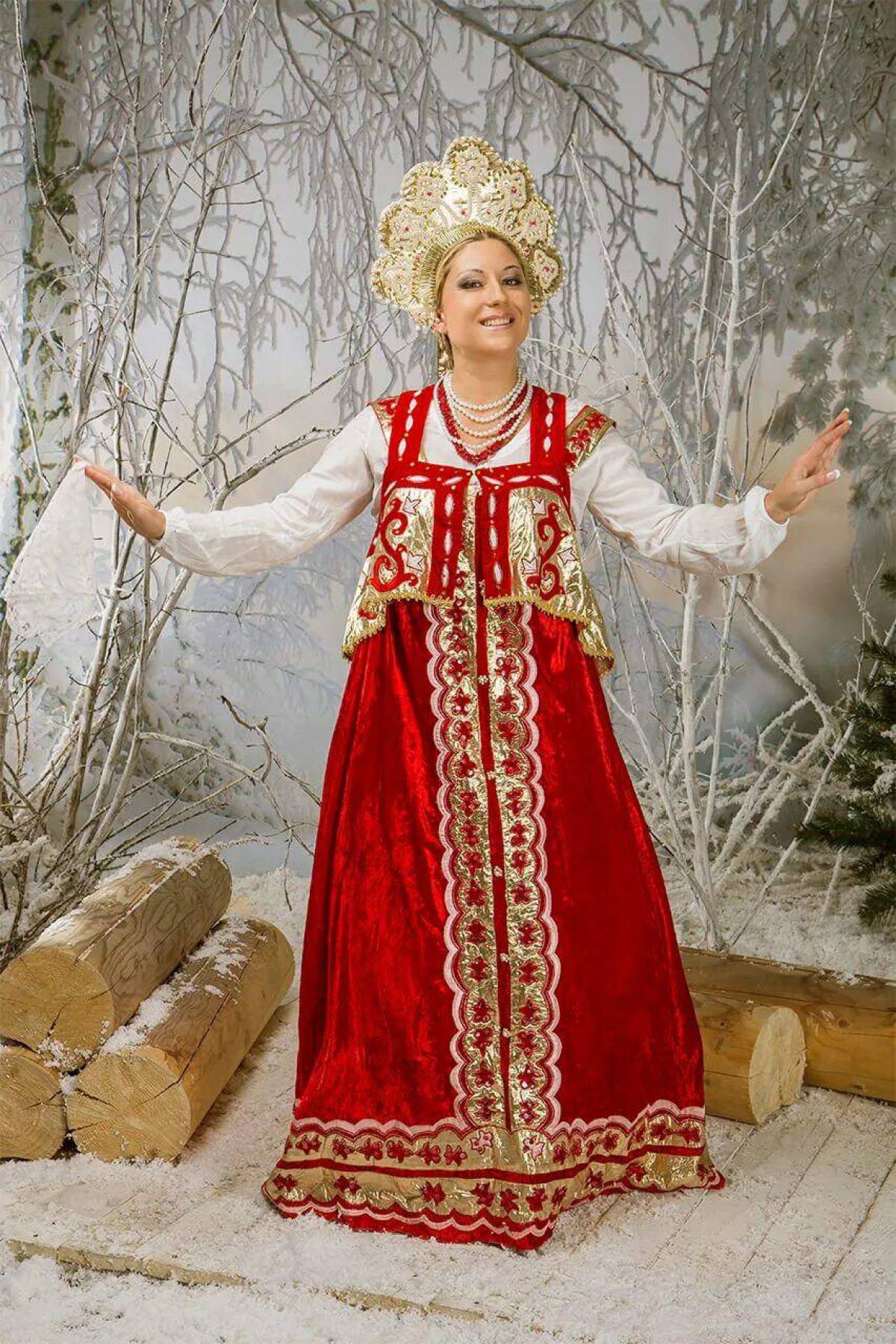 Girls in Slavic costumes in Aomyn