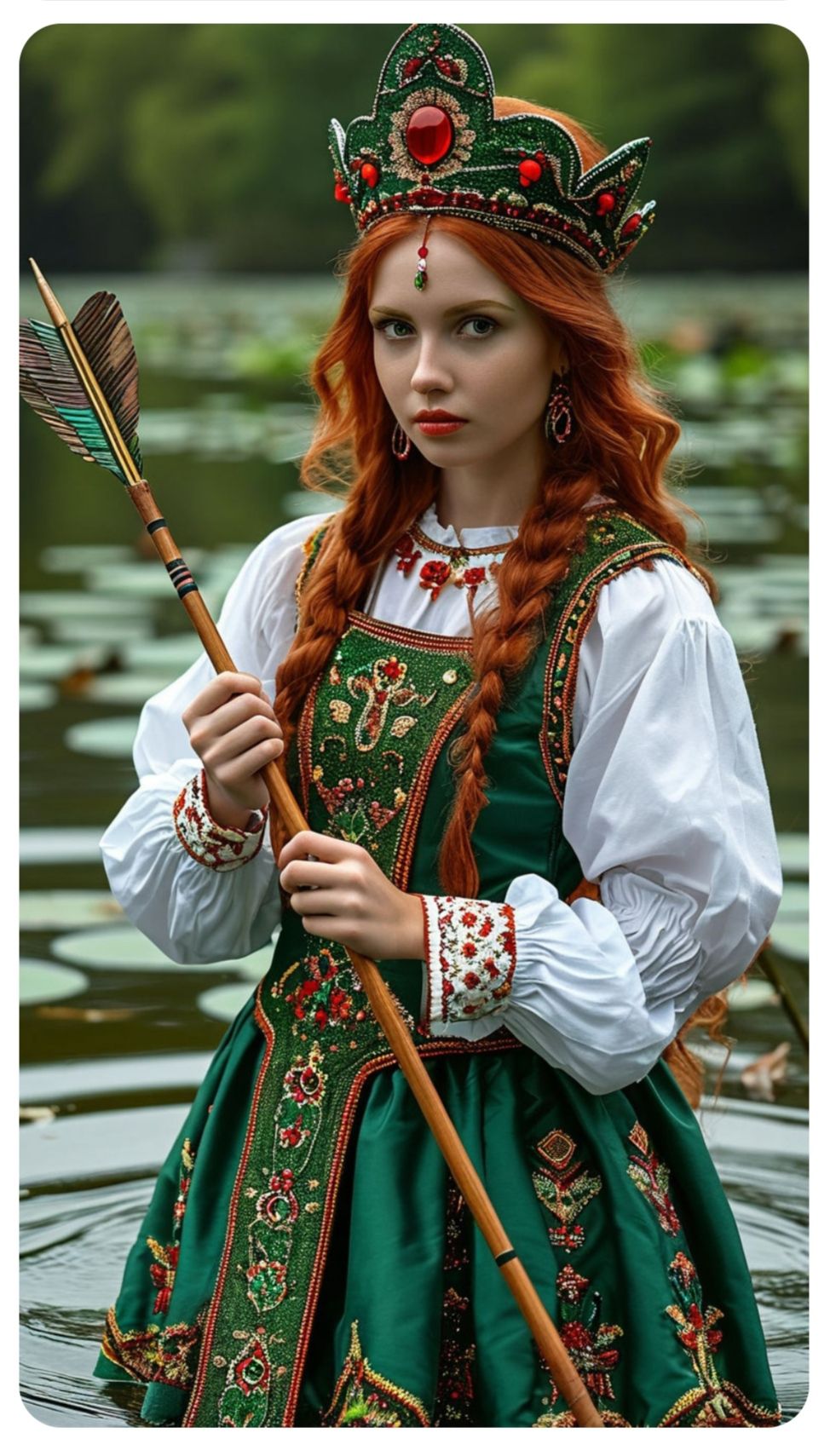 Nude girl Girls in Slavic costumes in Aomyn